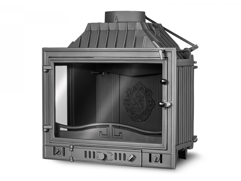 Каминная топка KawMet W4LB-14.5 кВт с левым стеклом
